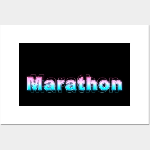 Marathon Wall Art by Sanzida Design